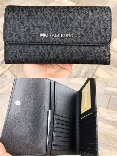 michael kors mk signature large slim wallet|michael kors wallet female.